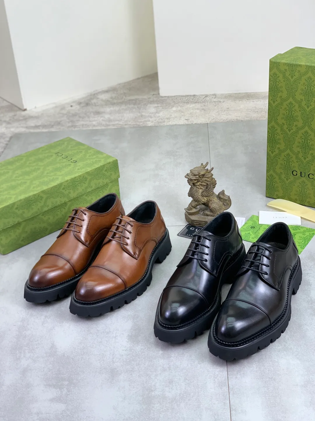 Men's Men's Shoes 💰P580 [New Style] 💰💎💎💎 [Gucci] GUCCI high-end men's formal business leather shoes, original order 1:1! Original imported high-end calfskin, original metal buckle, imported first-layer pigskin lining for feet, original high-end outsole, men's shoe size: 38-44